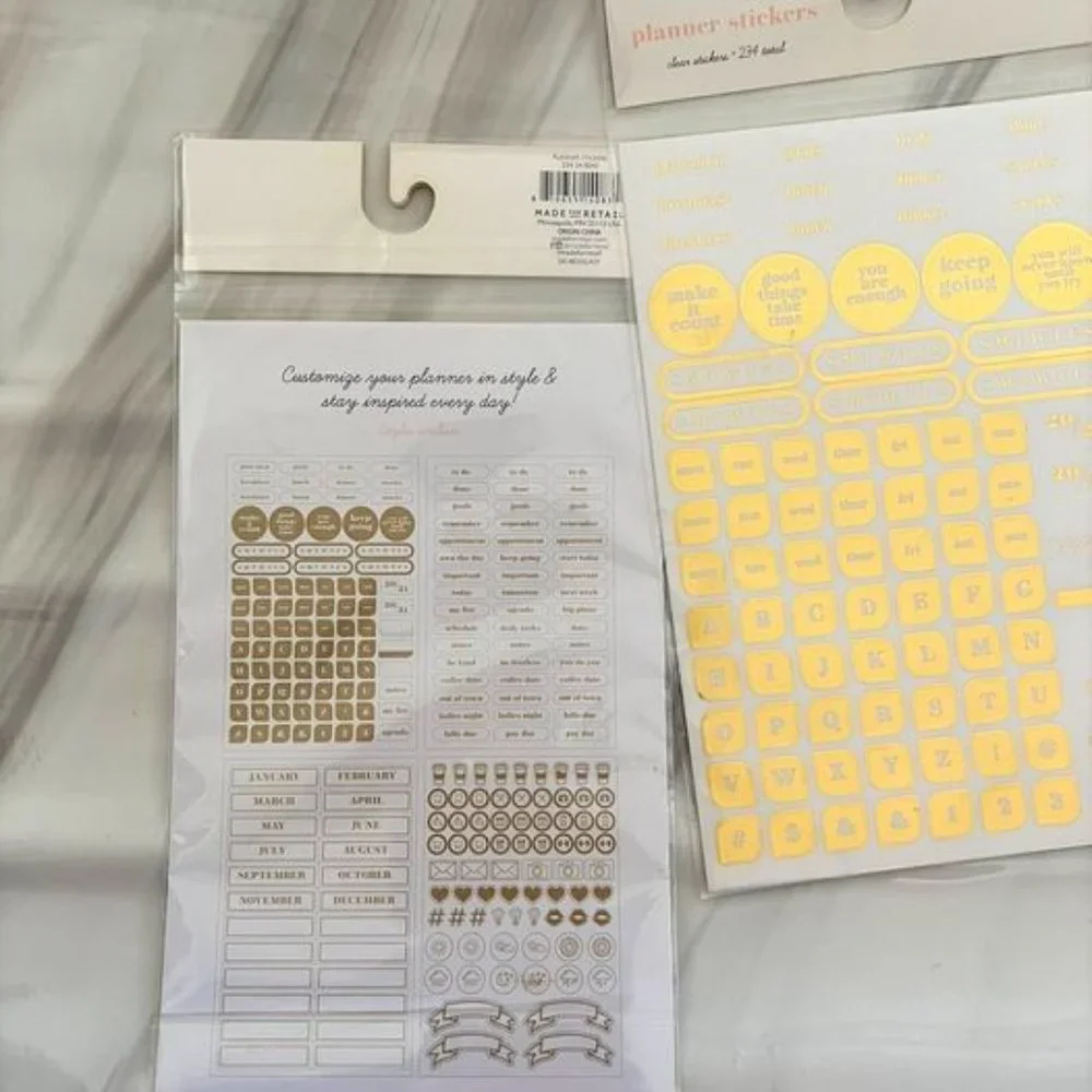 NWT Gold Planner Stickers (468 Stickers)